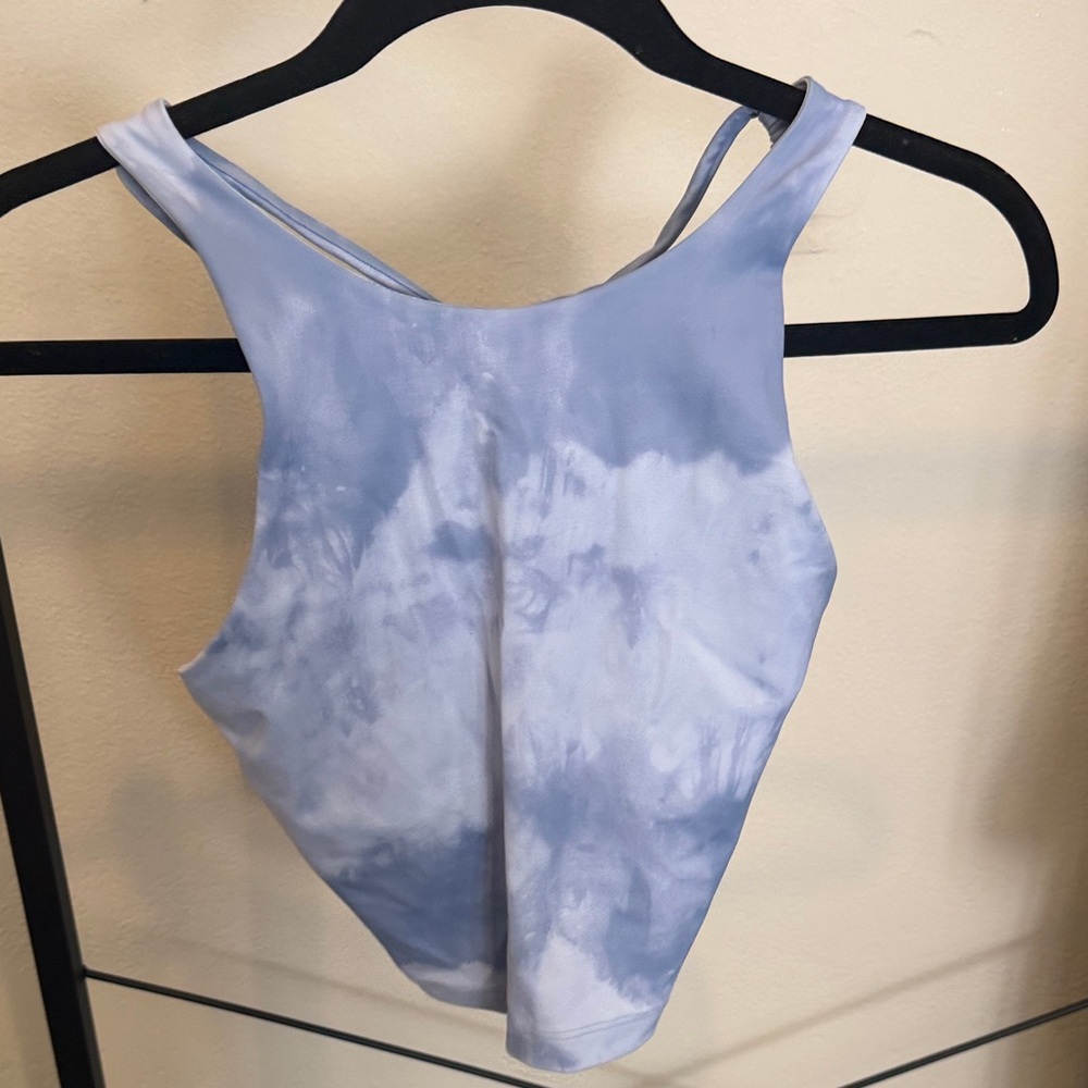 Beyond Yoga Women's Pale Blue Tie-Dye Racerback Tank